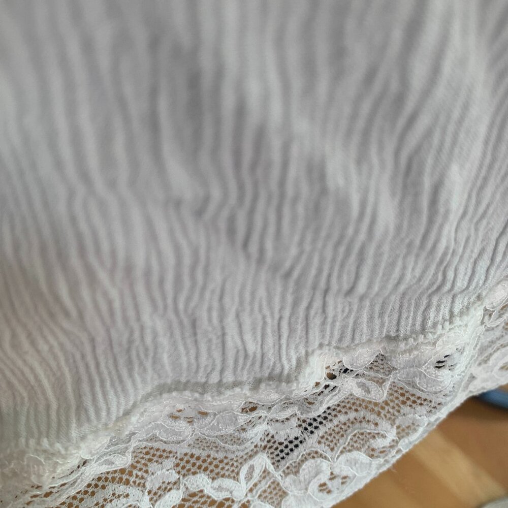 🍁Violeta By Mango Off the shoulder blouse  with lace trim size L - Picture 5 of 7
